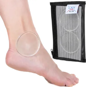 CRS Cross Gel Discs. Ankle Gel Pads. Premium Cushion and Protection for Ice Skates, Hockey, Roller Skating, Inline, Hiking, Riding, and Ski Boots.