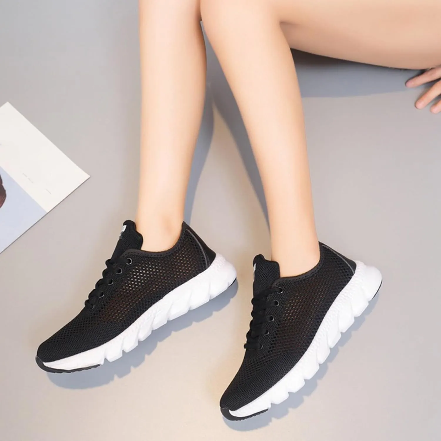 Cushion Comfortable Running Tennis Shoes for Women Sports Workout Gym Shoes for Running Standing All Day Shoe