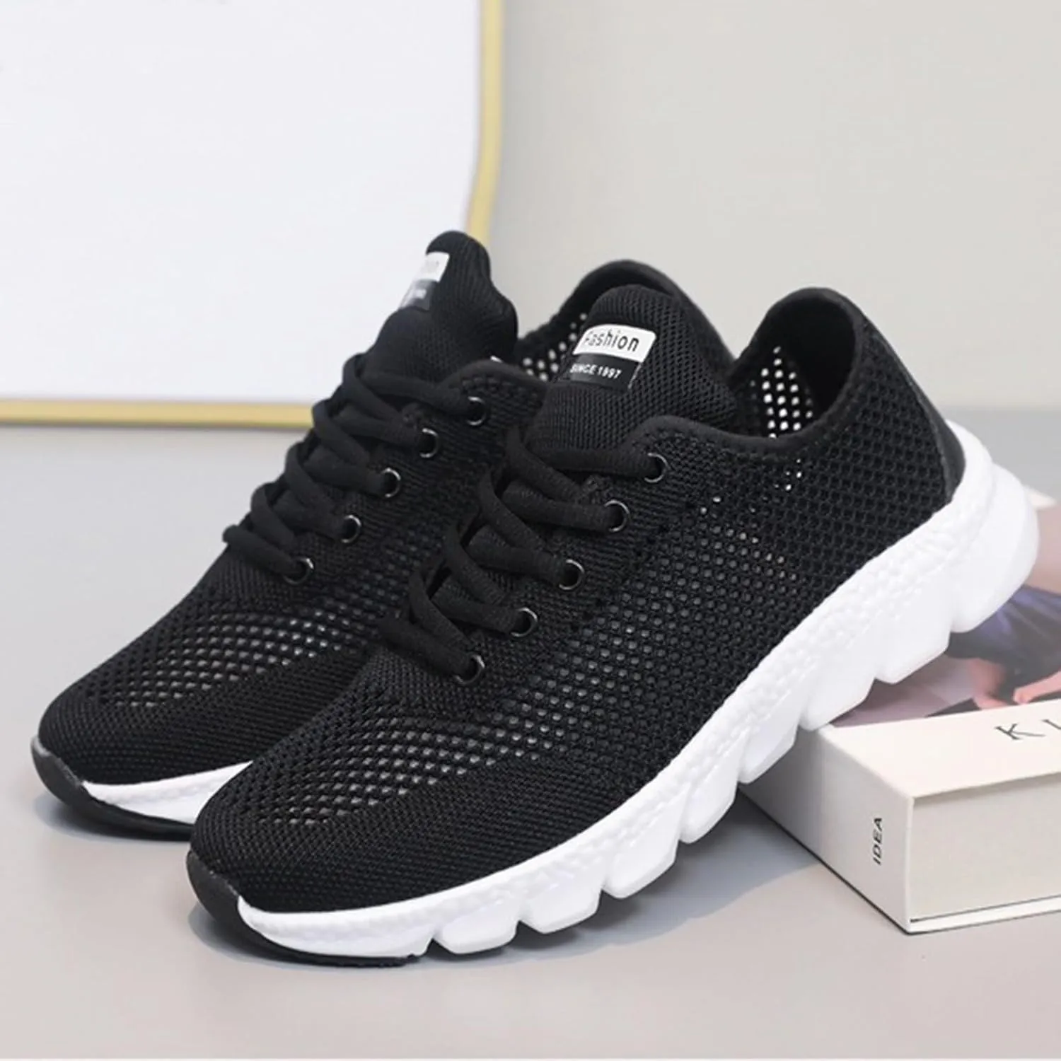 Cushion Comfortable Running Tennis Shoes for Women Sports Workout Gym Shoes for Running Standing All Day Shoe