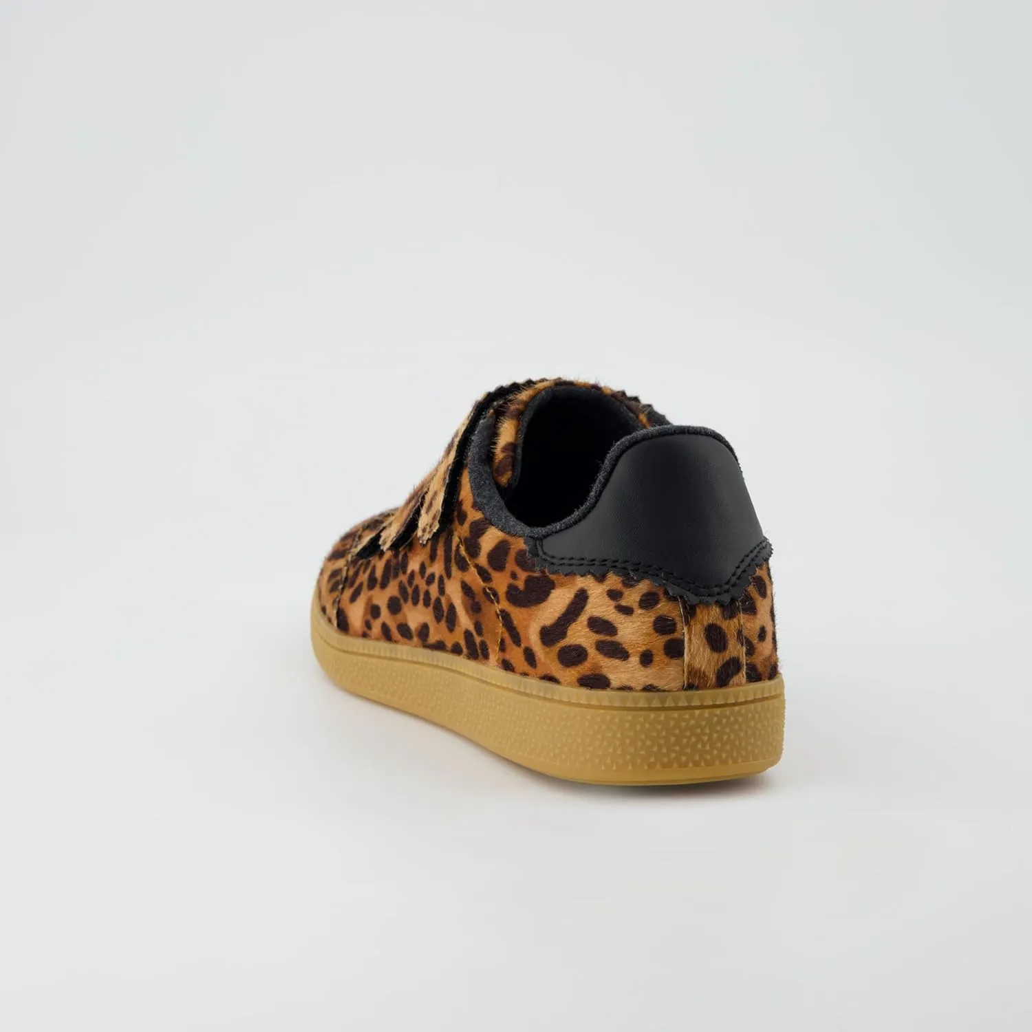 CUSHIONAIRE Bastion Vegan Hair Calf Leopard Print Casual Hook and Loop Closure Womens Sneakers – Lightweight Comfort with Non-Slip Rubber Sole
