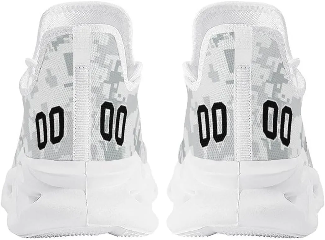 Custom Football Camo Salute Sneakers Personalized Breathable Fan Gift Workout Athletic Gym Slip-on Casual Shoes for Men Women