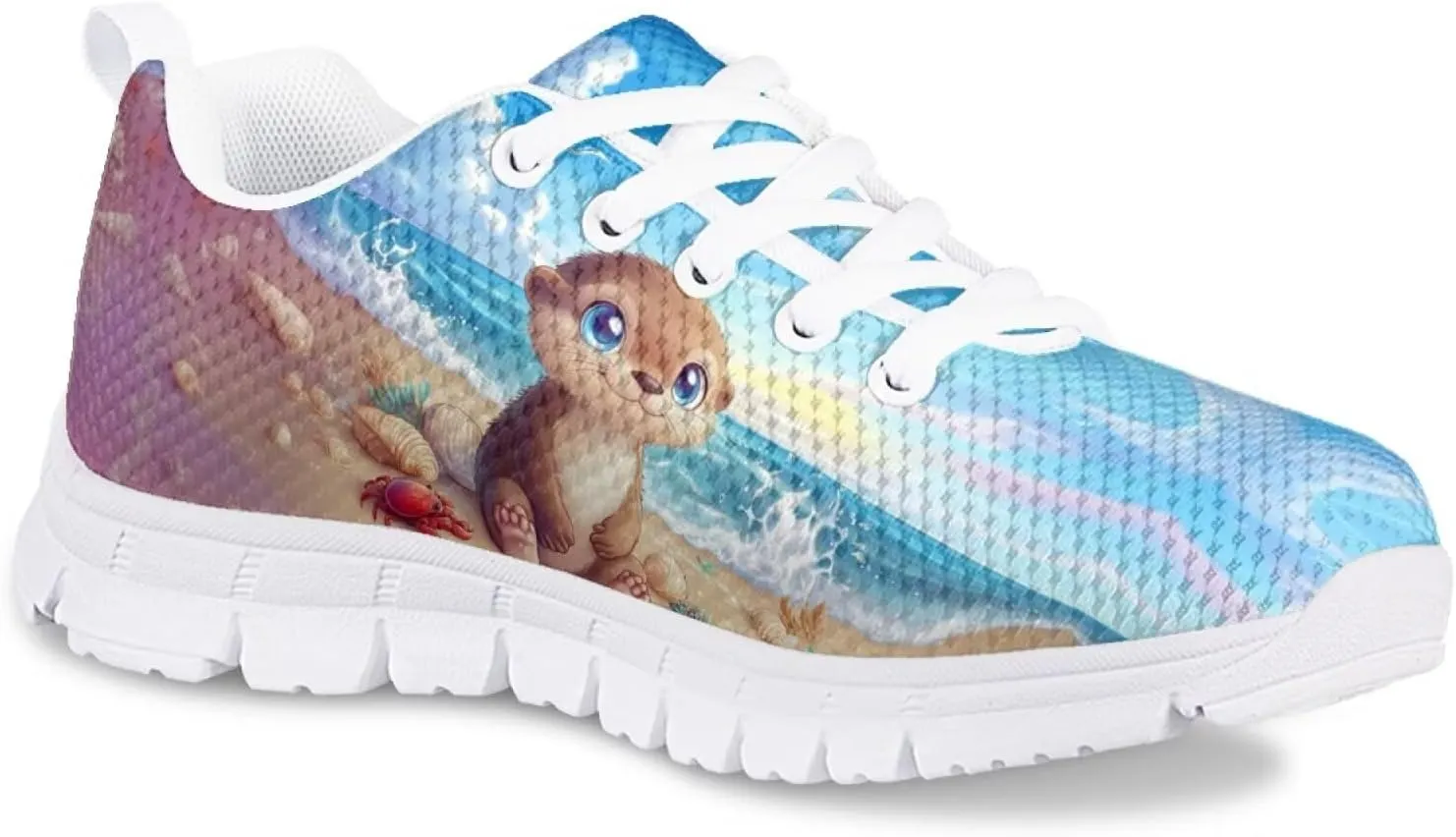 Cute Axolotl Girls Running Shoes Trendy Sneakers for Kids Athletic Shoes