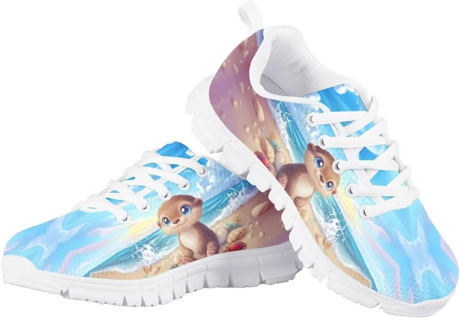 Cute Axolotl Girls Running Shoes Trendy Sneakers for Kids Athletic Shoes