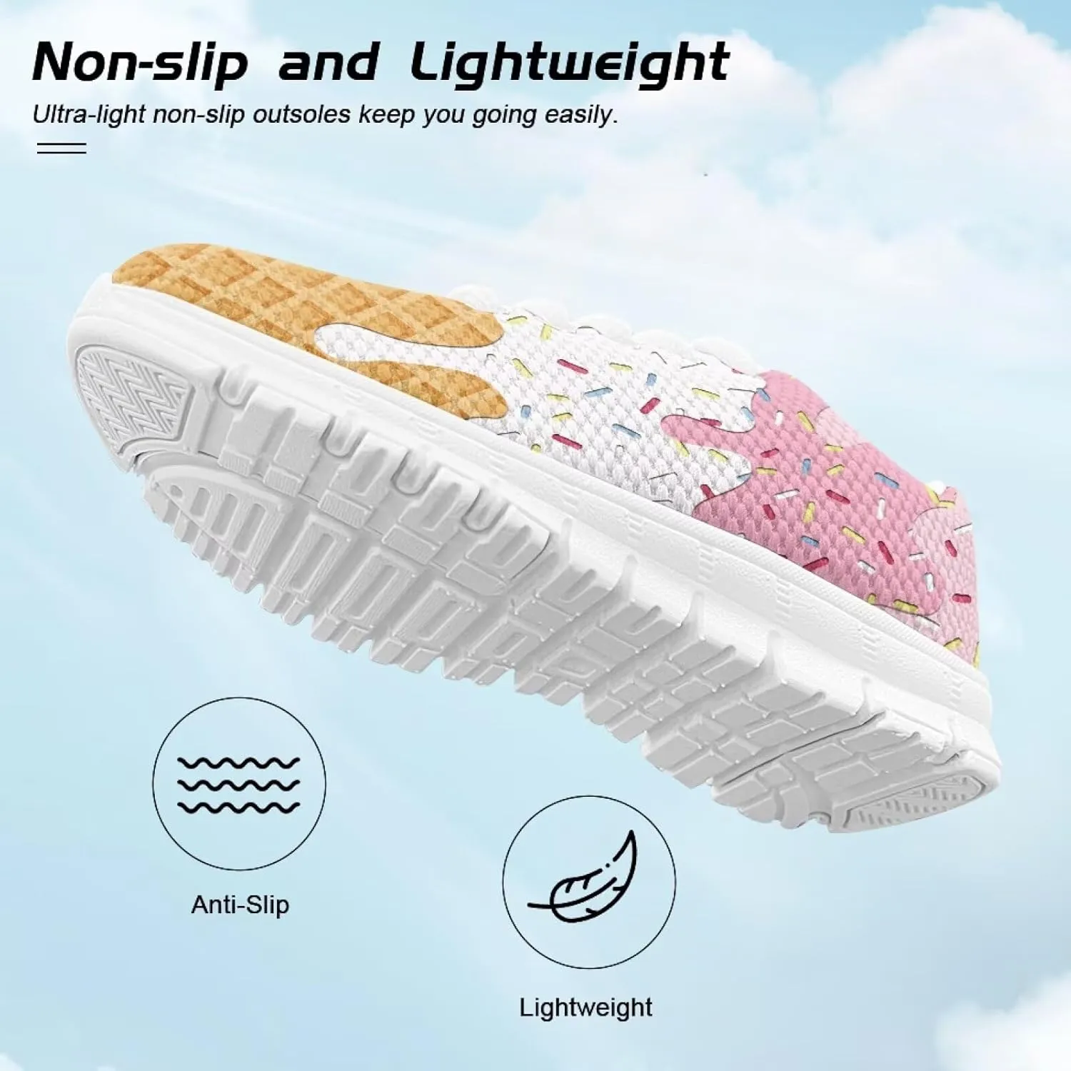 Cute Axolotl Girls Running Shoes Trendy Sneakers for Kids Athletic Shoes