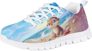 Cute Axolotl Girls Running Shoes Trendy Sneakers for Kids Athletic Shoes