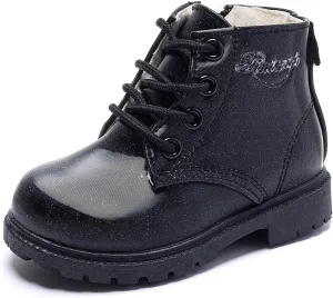 Daclay Kids Boots Children Boys and Girls Candy-Colored Waterproof and Velvet Boots