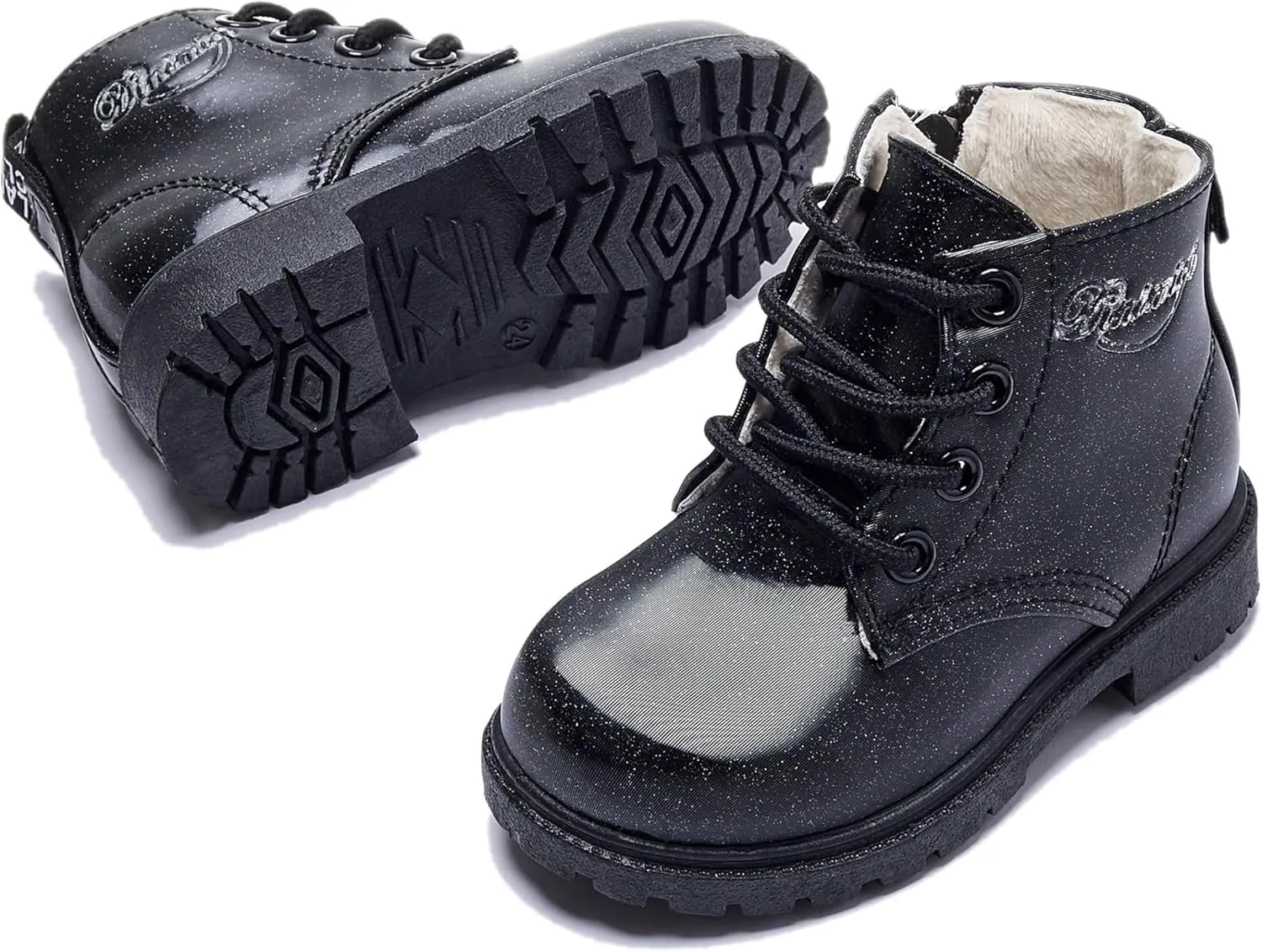 Daclay Kids Boots Children Boys and Girls Candy-Colored Waterproof and Velvet Boots