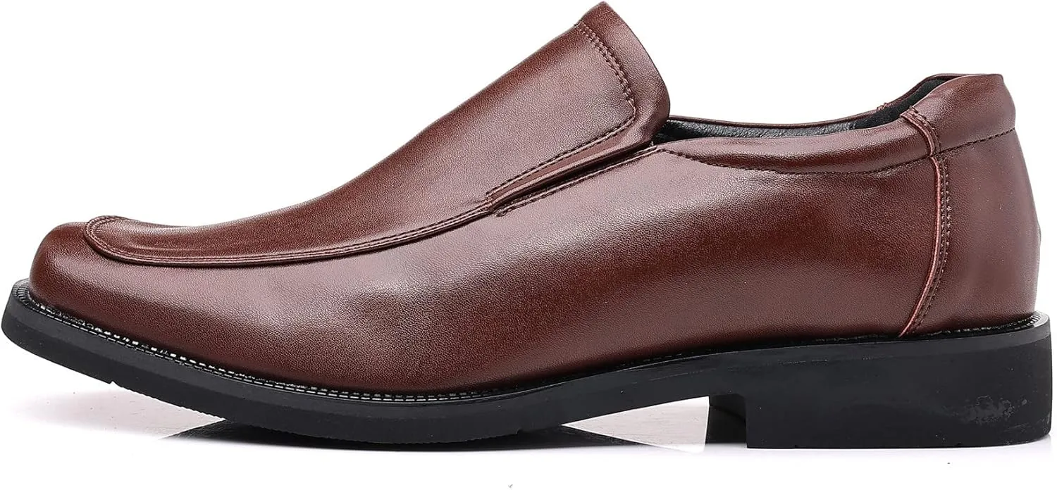 DADAWEN Men's Classic Leather Lined Formal Oxfords Slip on Casual Dress Shoes