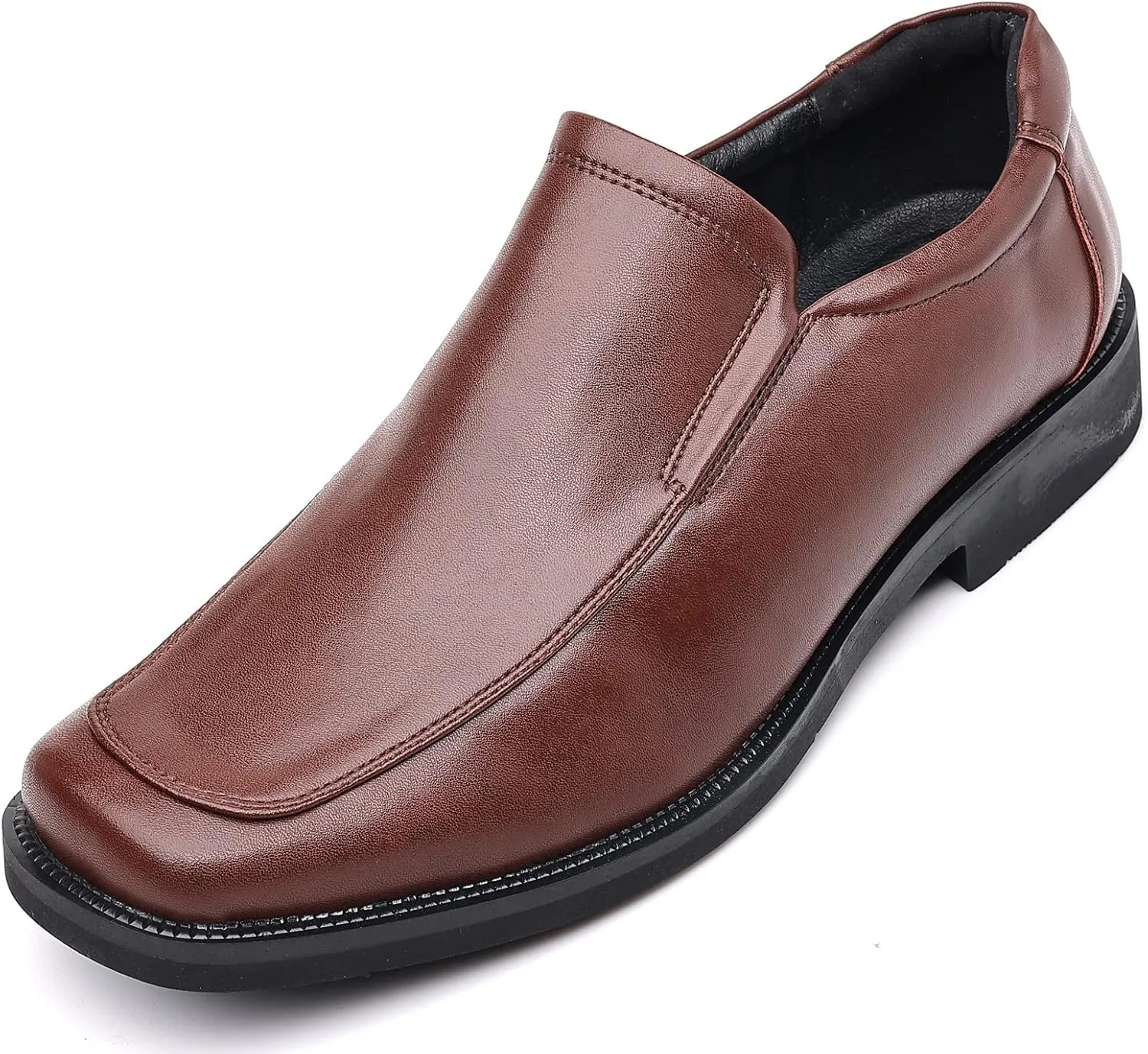 DADAWEN Men's Classic Leather Lined Formal Oxfords Slip on Casual Dress Shoes