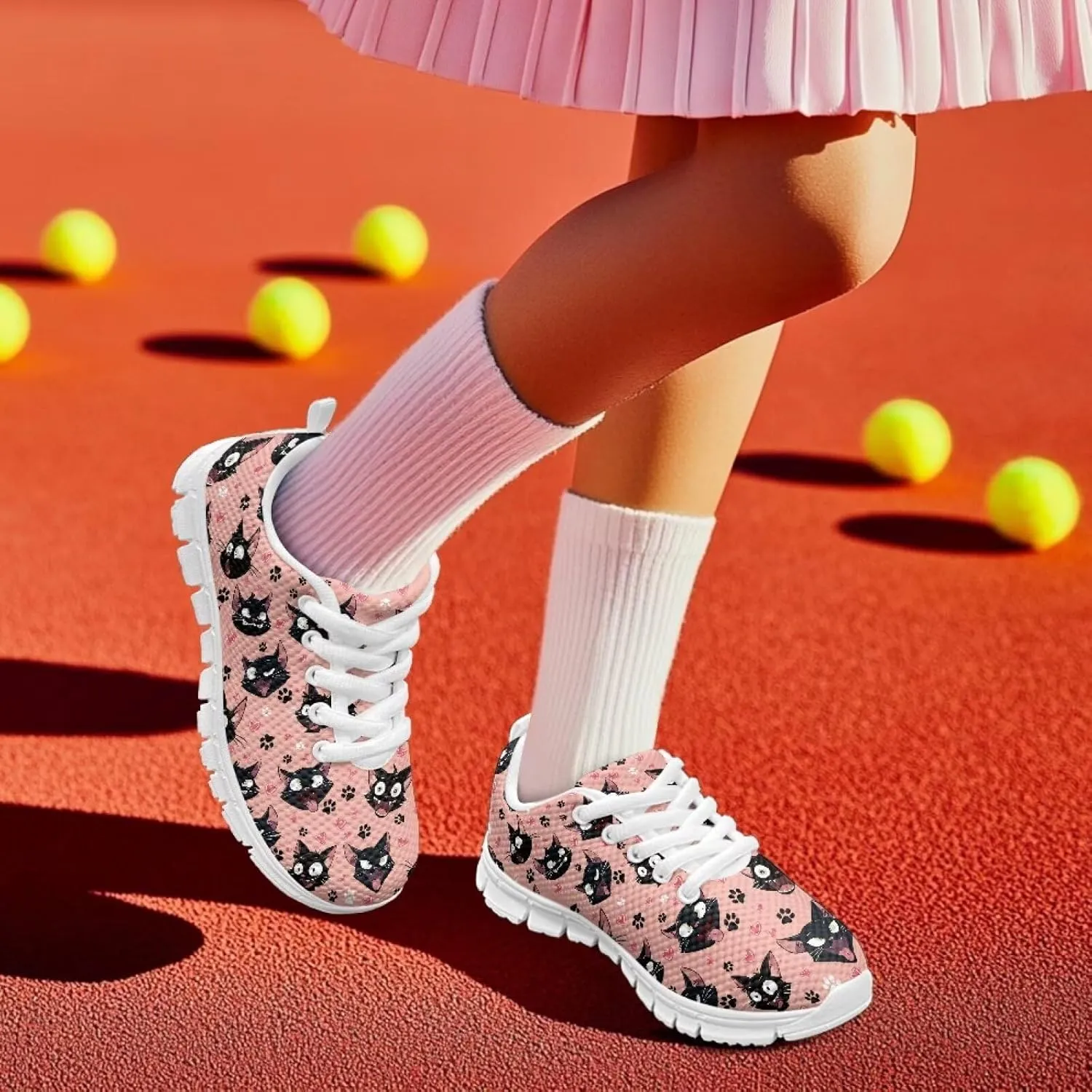 Doojoayie Little Girls Running Shoes Tennis Shoes for Kids School Casual Sneakers