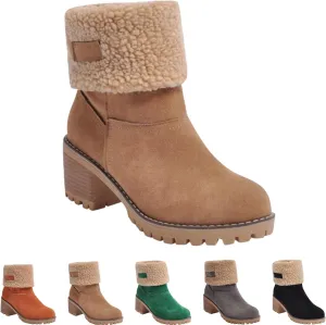 Dotmalls Boots, Dotmalls Seniors' Chunky Heel Winter Boots, Dotmalls Women's Chunky Heel Round Toe Snow Boots