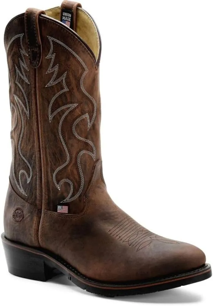 DOUBLE-H Robert Soft Toe Work Boots for Men - PermaFresh Cushioned Insole, Shock-Absorbing PU Insert, and Oil-Resistant AG7 Heel Outsole, Made in USA