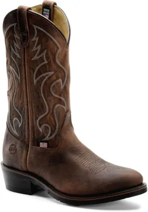 DOUBLE-H Robert Soft Toe Work Boots for Men - PermaFresh Cushioned Insole, Shock-Absorbing PU Insert, and Oil-Resistant AG7 Heel Outsole, Made in USA