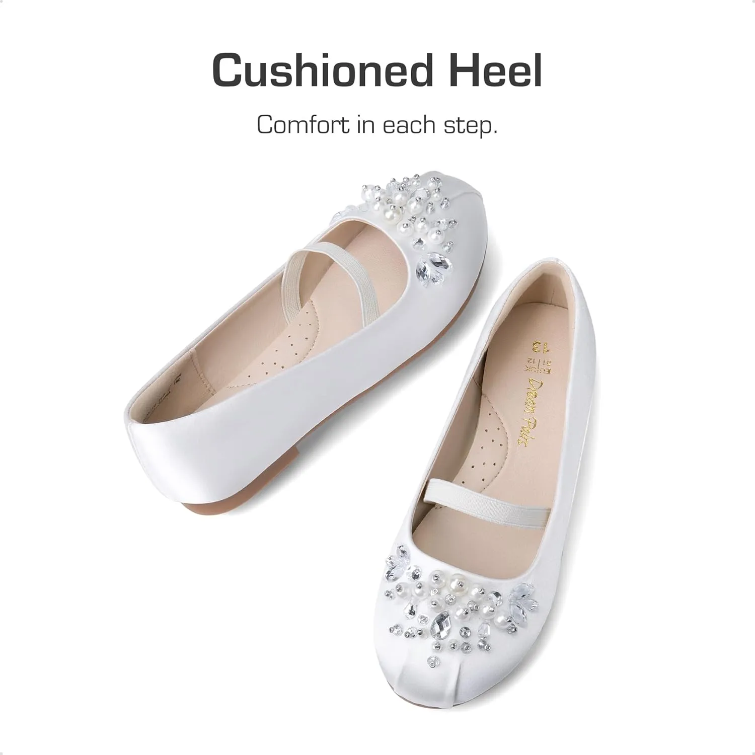 DREAM PAIRS Girls Ballet Flats Flower Shoes Mary Jane Ballerina Flat Dress Shoes for Daily/Wedding/Party