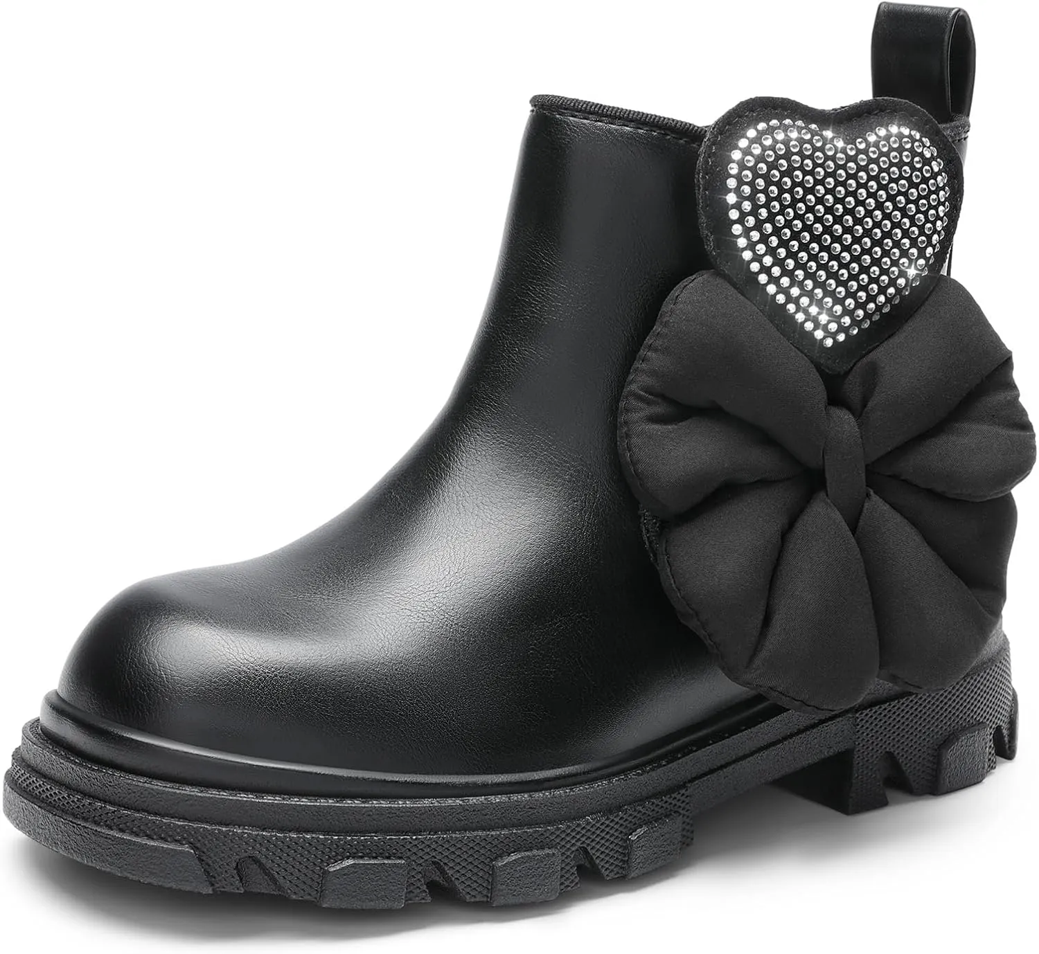 DREAM PAIRS Girls Chelsea Boots Side Zipper Lug Sole Ankle Booties Toddler/Little Kid/Big Kid