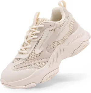 DREAM PAIRS Kids Girls Sneakers Jelly Sole Lace up Shoes Lightweight Walking Shoes for Girls Boys