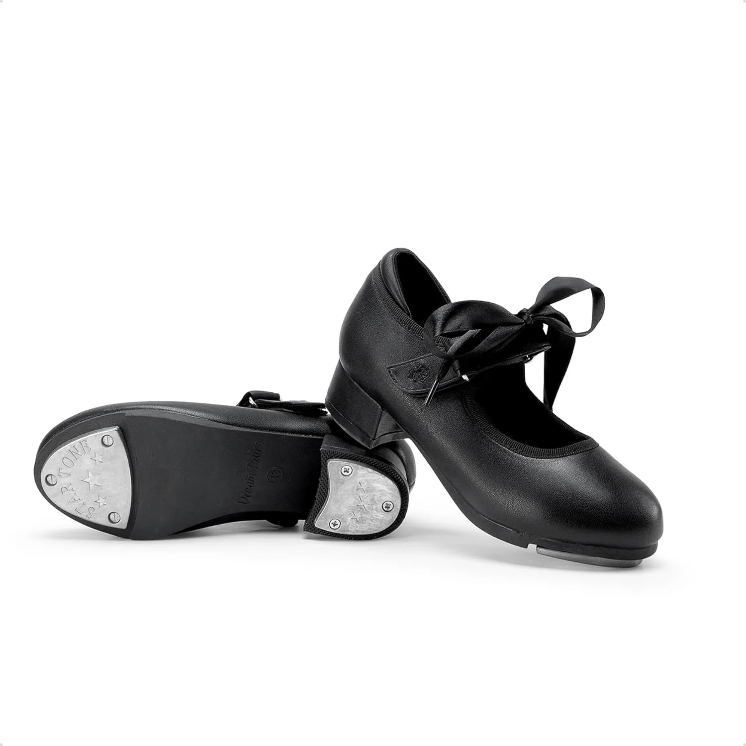 DREAM PAIRS Kids Tap Shoes for Girls Dance Shoes Boys Easy Strap Tap Mary Jane Flats PU Leather for Toddler/Little Kid/Big Kid