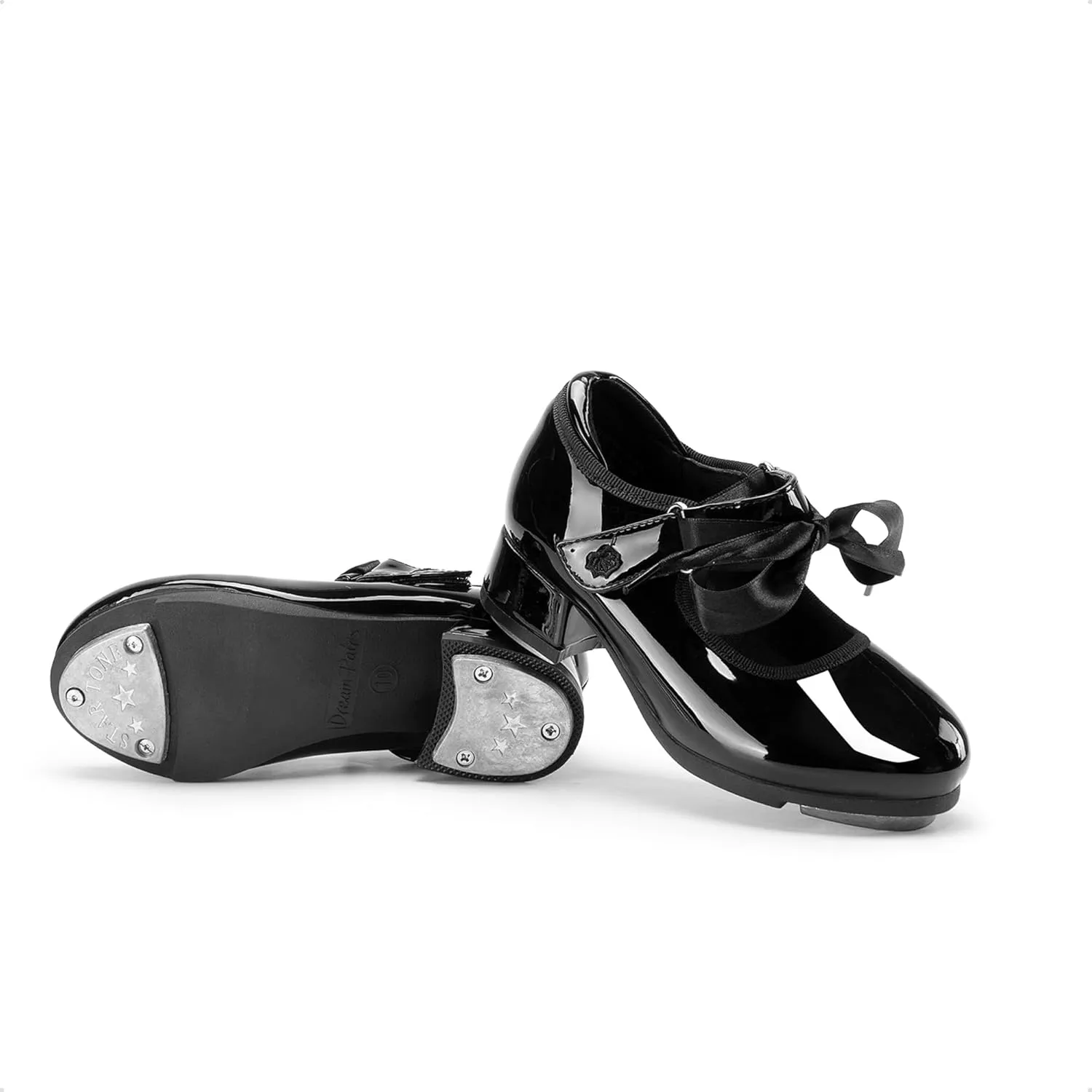 DREAM PAIRS Kids Tap Shoes for Girls Dance Shoes Boys Easy Strap Tap Mary Jane Flats PU Leather for Toddler/Little Kid/Big Kid