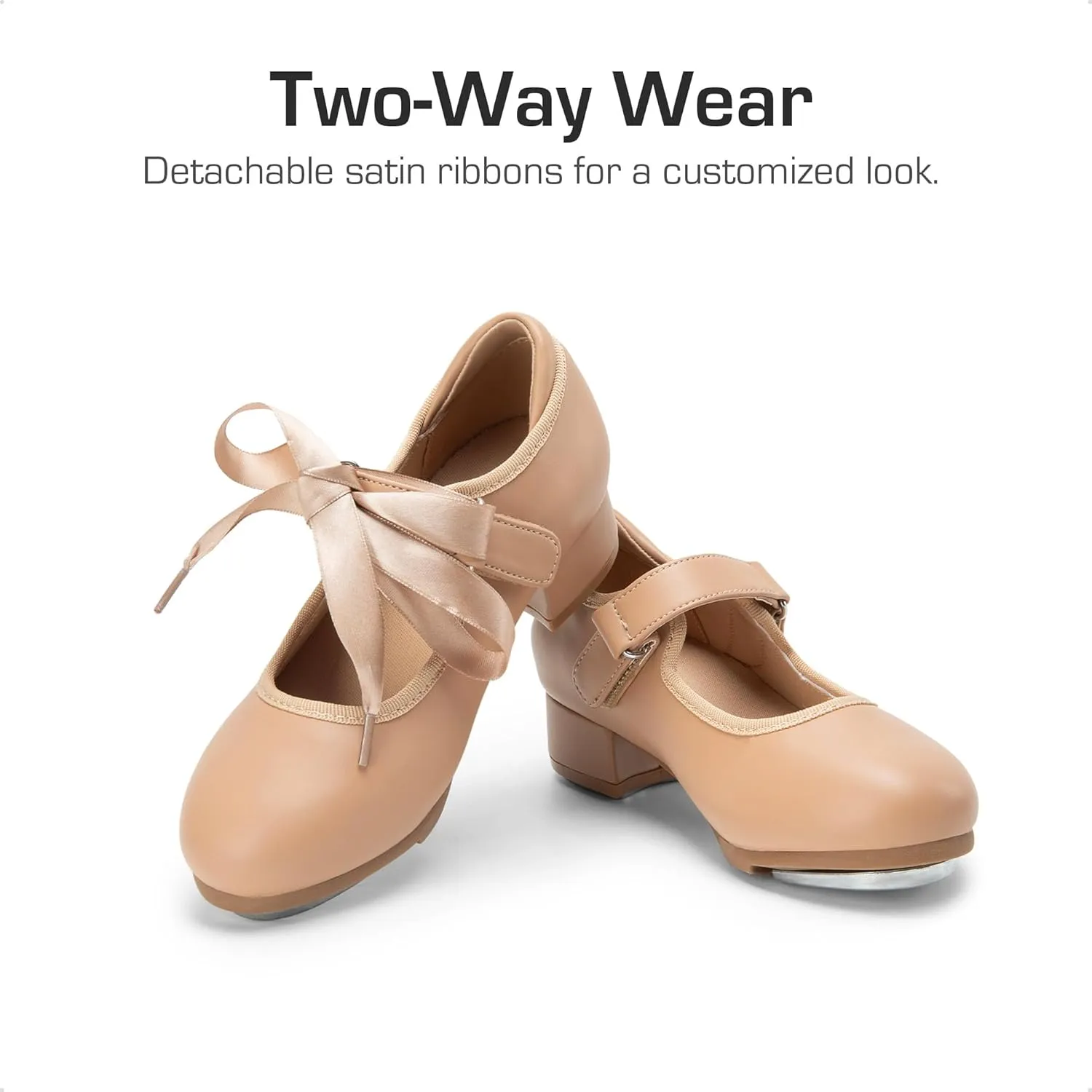 DREAM PAIRS Kids Tap Shoes for Girls Dance Shoes Boys Easy Strap Tap Mary Jane Flats PU Leather for Toddler/Little Kid/Big Kid