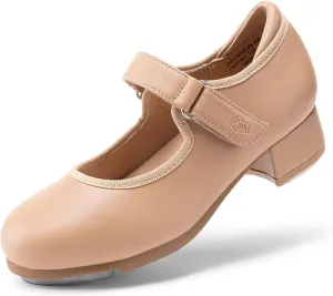 DREAM PAIRS Kids Tap Shoes for Girls Dance Shoes Boys Easy Strap Tap Mary Jane Flats PU Leather for Toddler/Little Kid/Big Kid