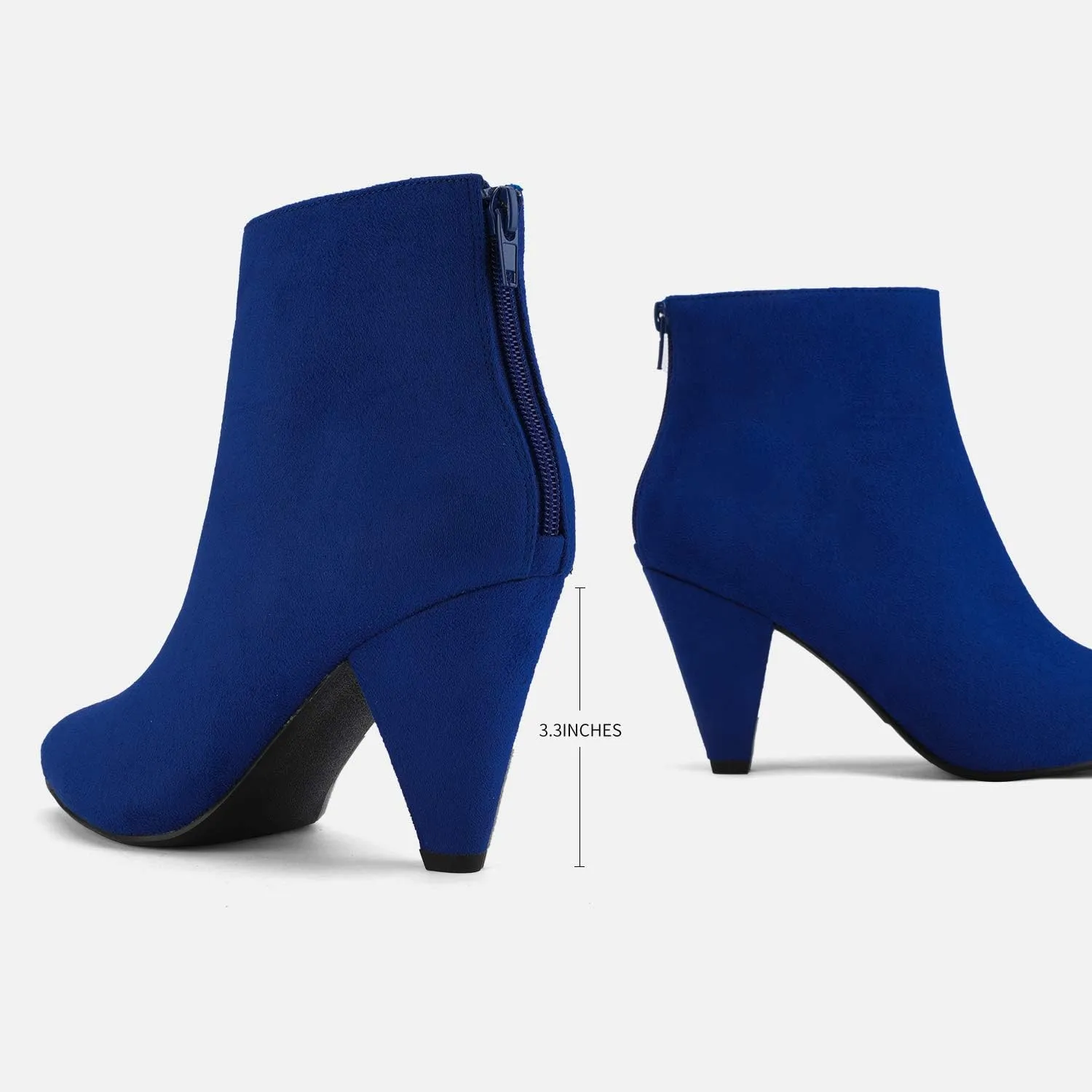 DREAM PAIRS Women's Pointed Toe Ankle Boots High Heel Booties Fashion Zipper Dress Boots