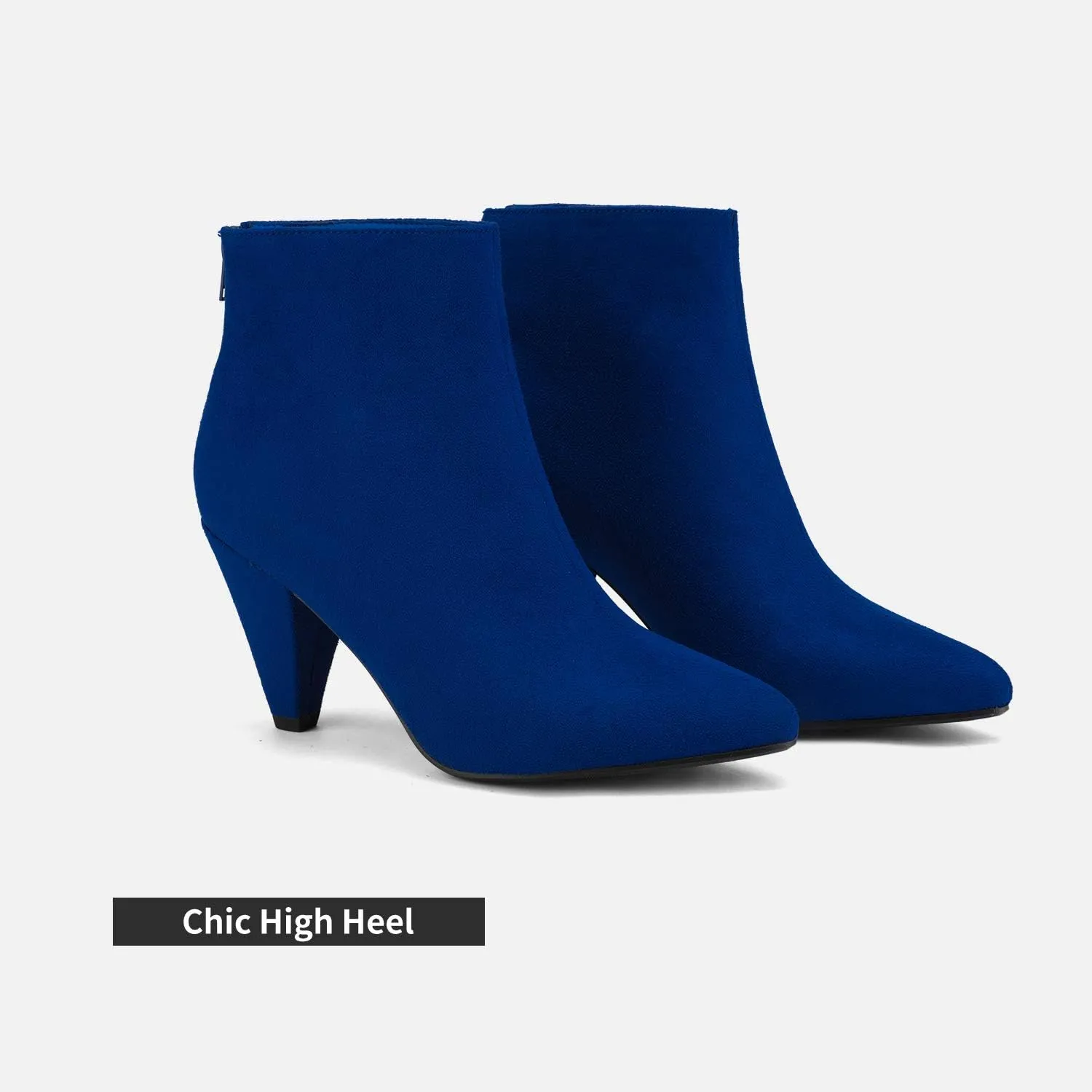 DREAM PAIRS Women's Pointed Toe Ankle Boots High Heel Booties Fashion Zipper Dress Boots