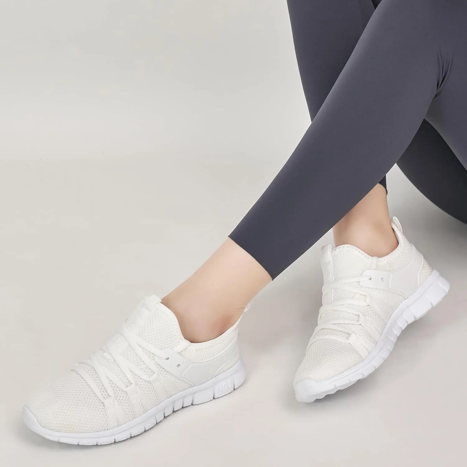 Ecetana Womens Sneakers Running Shoes Comfortable Lace Up Tennis Shoes Casual Breathable Mesh Fashion Sneakers for Walking