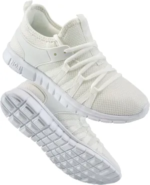 Ecetana Womens Sneakers Running Shoes Comfortable Lace Up Tennis Shoes Casual Breathable Mesh Fashion Sneakers for Walking