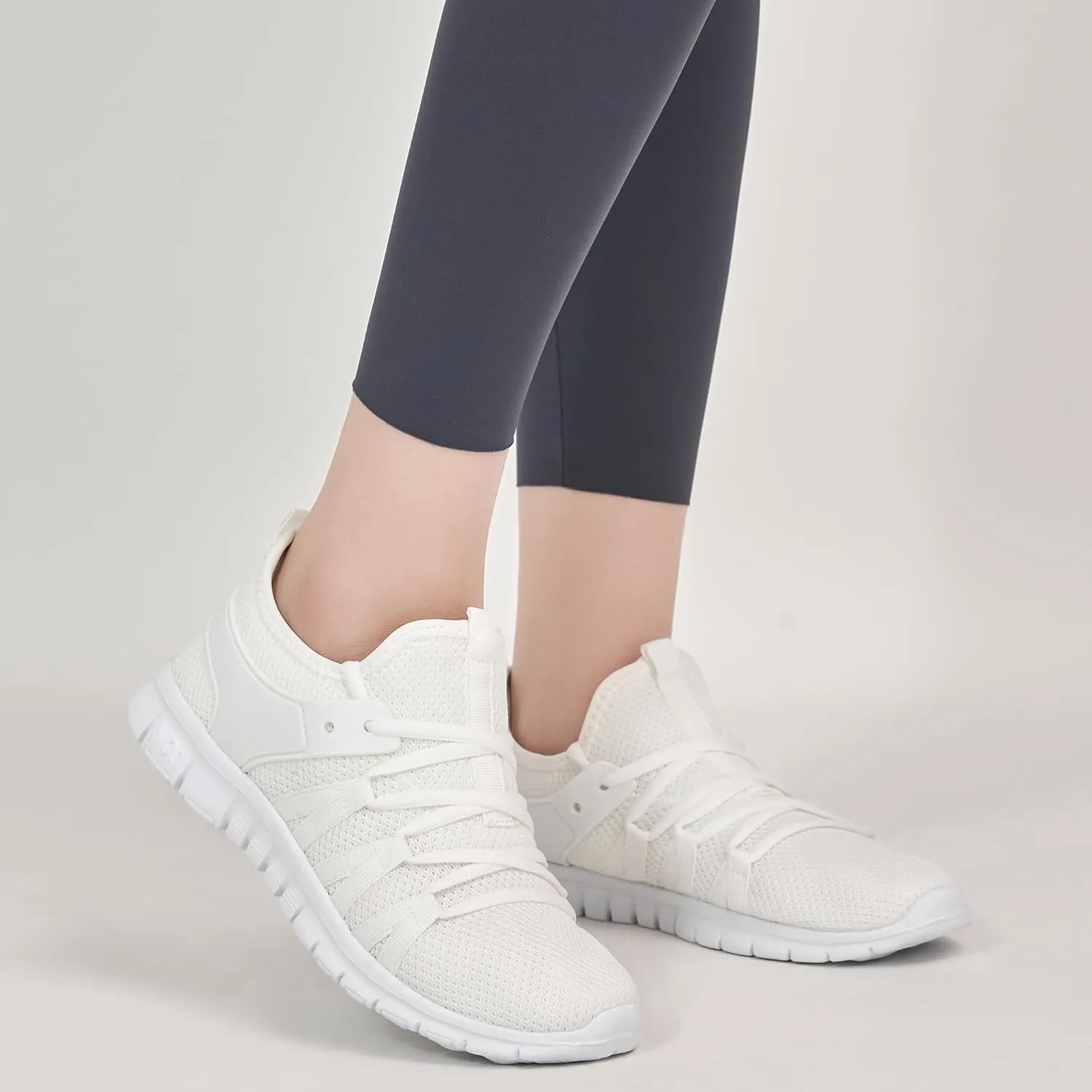 Ecetana Womens Sneakers Running Shoes Comfortable Lace Up Tennis Shoes Casual Breathable Mesh Fashion Sneakers for Walking