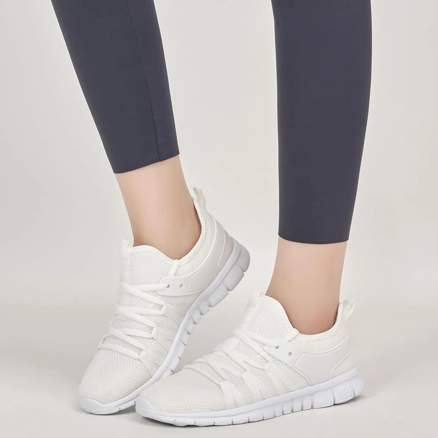 Ecetana Womens Sneakers Running Shoes Comfortable Lace Up Tennis Shoes Casual Breathable Mesh Fashion Sneakers for Walking