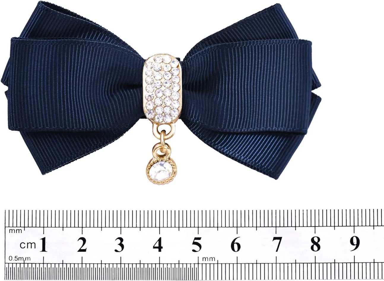 ELEGANTPARK Shoes Dress Hat Accessories Fashion Rhinestones Crystal Shoe Clips 2 Pcs Multi Color