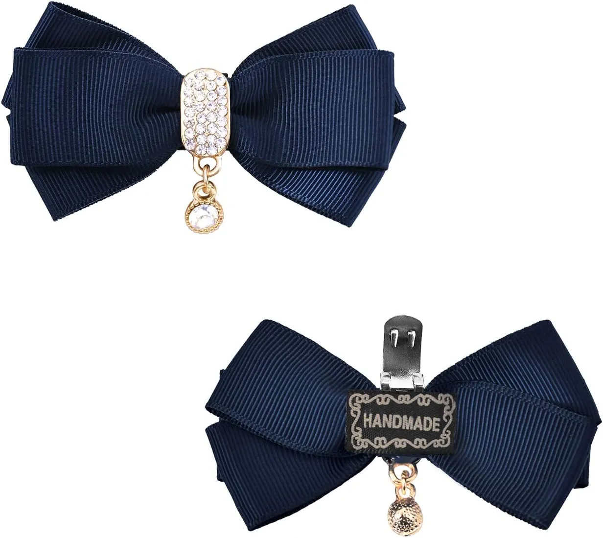 ELEGANTPARK Shoes Dress Hat Accessories Fashion Rhinestones Crystal Shoe Clips 2 Pcs Multi Color