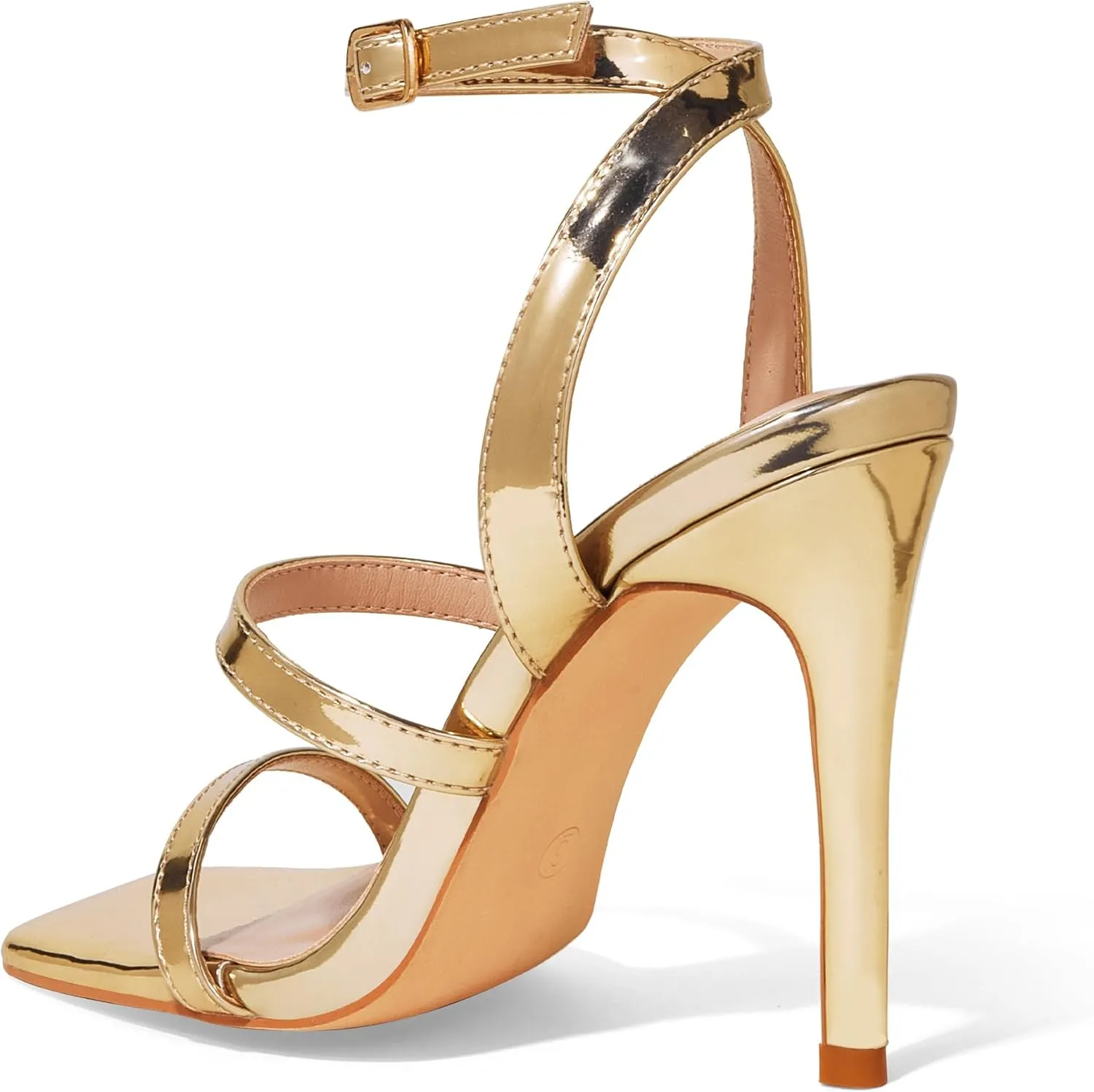 Elisabet Tang Elegant Black High Heeled Sandals for Women – Adjustable Straps, Square Toe, Stiletto Pumps for Party, Evening, and Formal Occasions