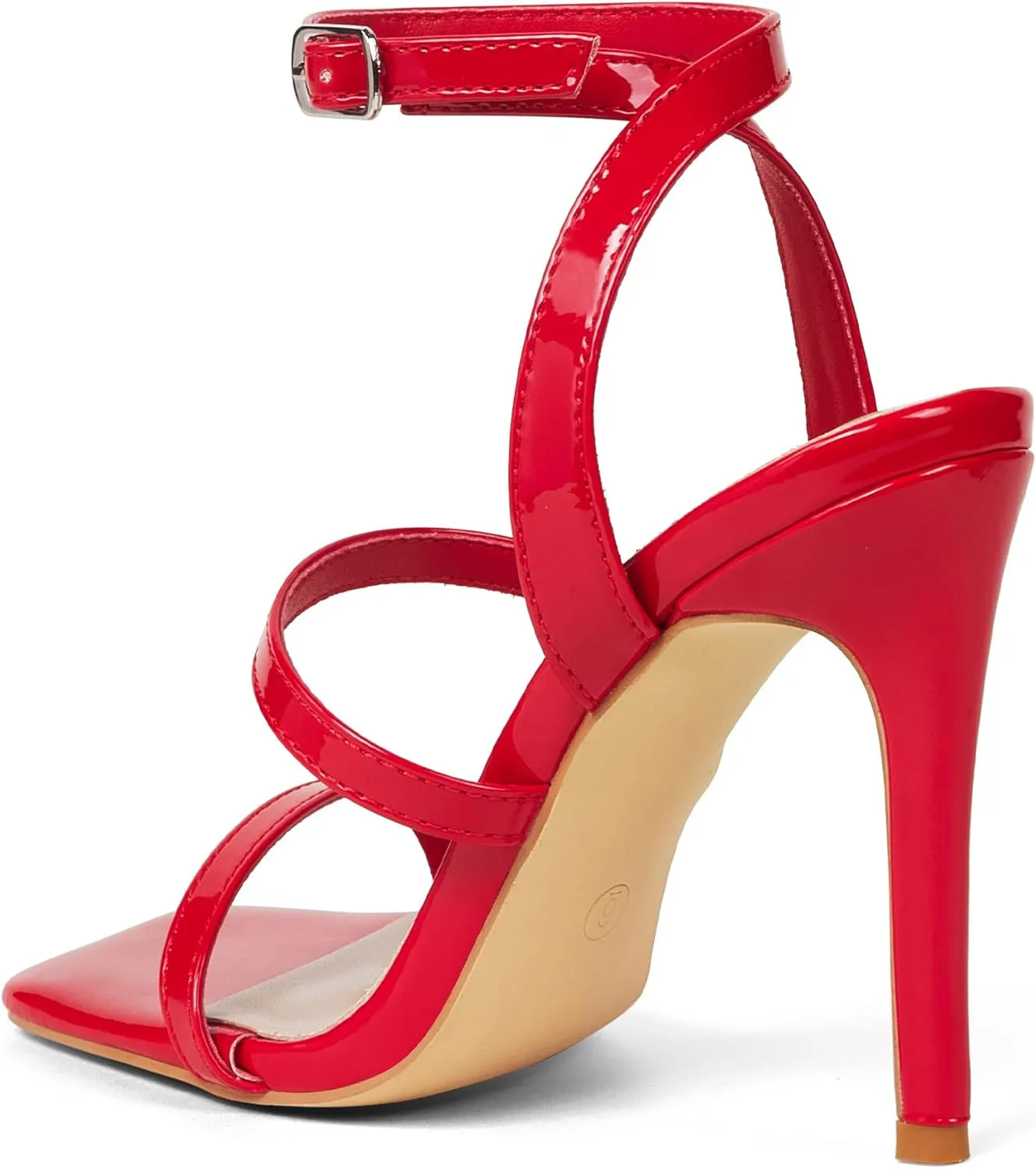 Elisabet Tang Elegant Black High Heeled Sandals for Women – Adjustable Straps, Square Toe, Stiletto Pumps for Party, Evening, and Formal Occasions