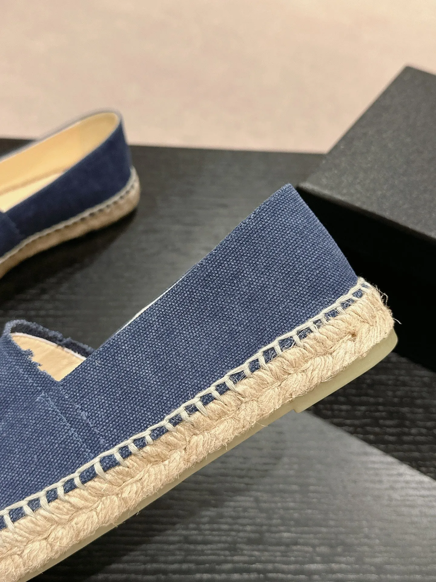 espadrilles dark blue black denim