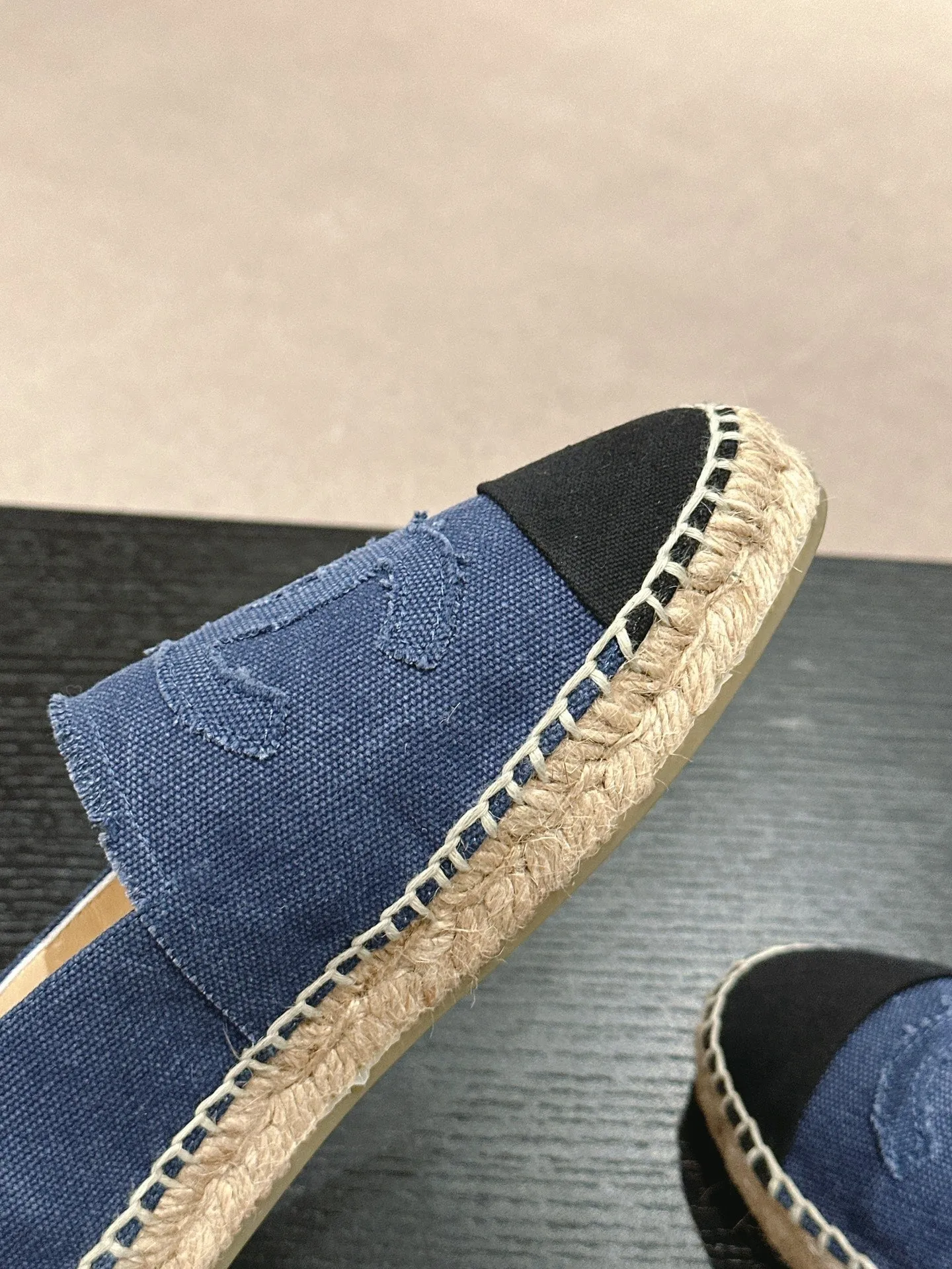 espadrilles dark blue black denim