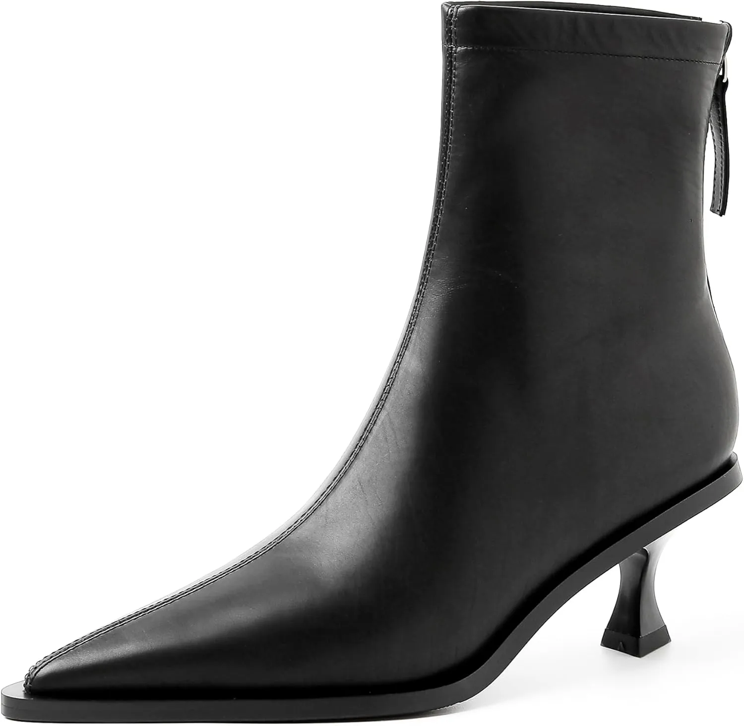 Fashion Ankle Boots For Women Women's Pointed Toe Winter Zipper High Heels Booties
