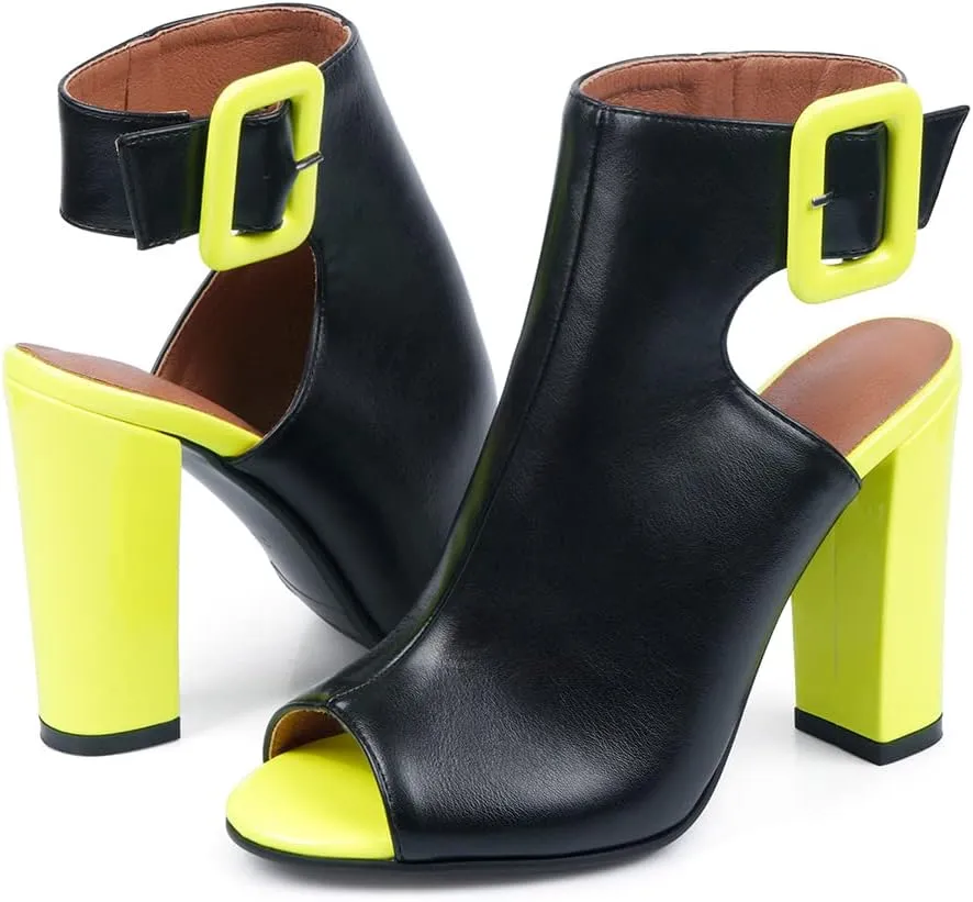 Fashion Peep Toe Booties Womens Cutout Stiletto High Heels