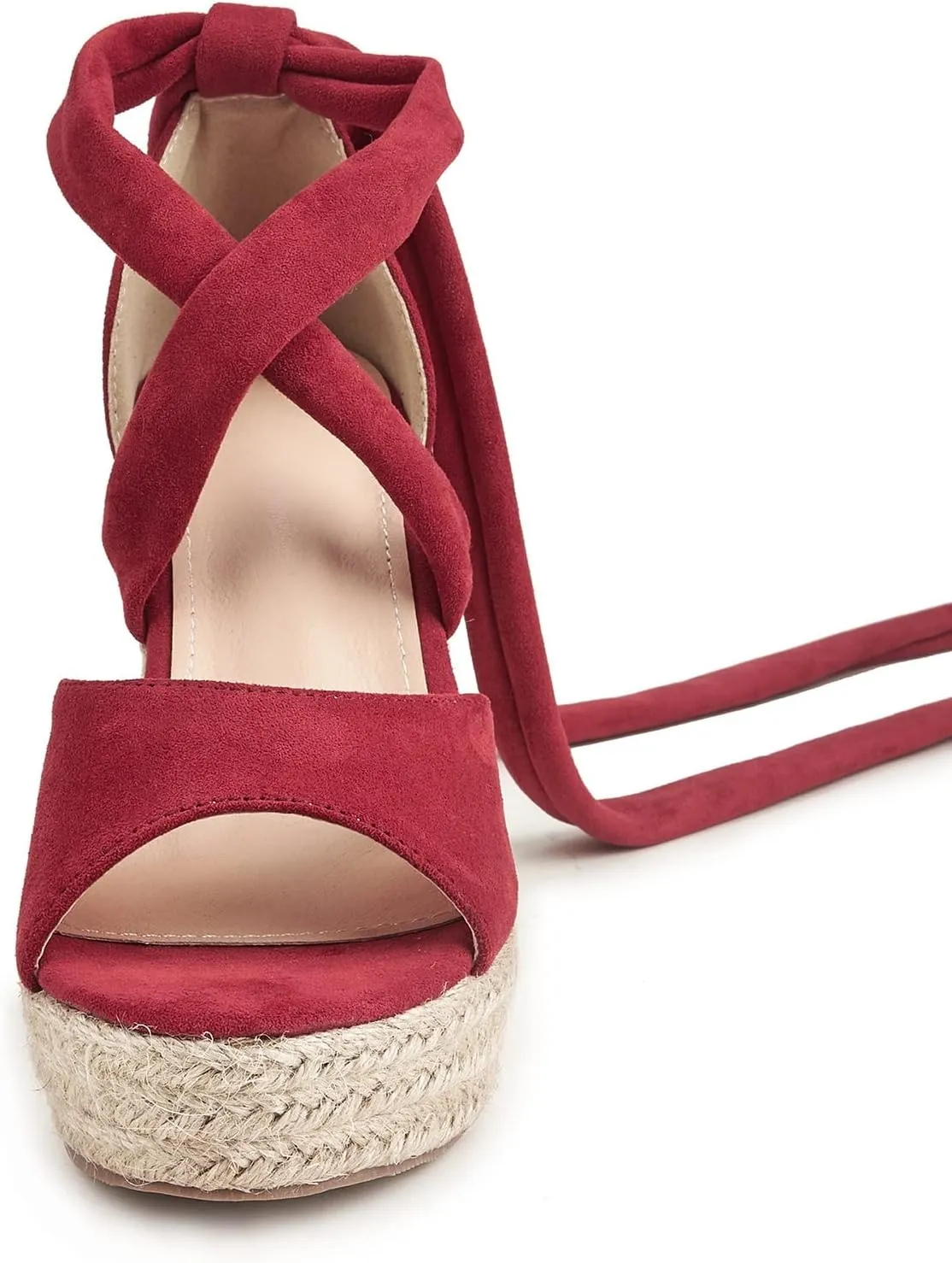 Fashion Woman Bandage Sandals, Women's Hemp Rope Platform & Wedge Sandals, Women Cross Straps Thick Bottom Sandals