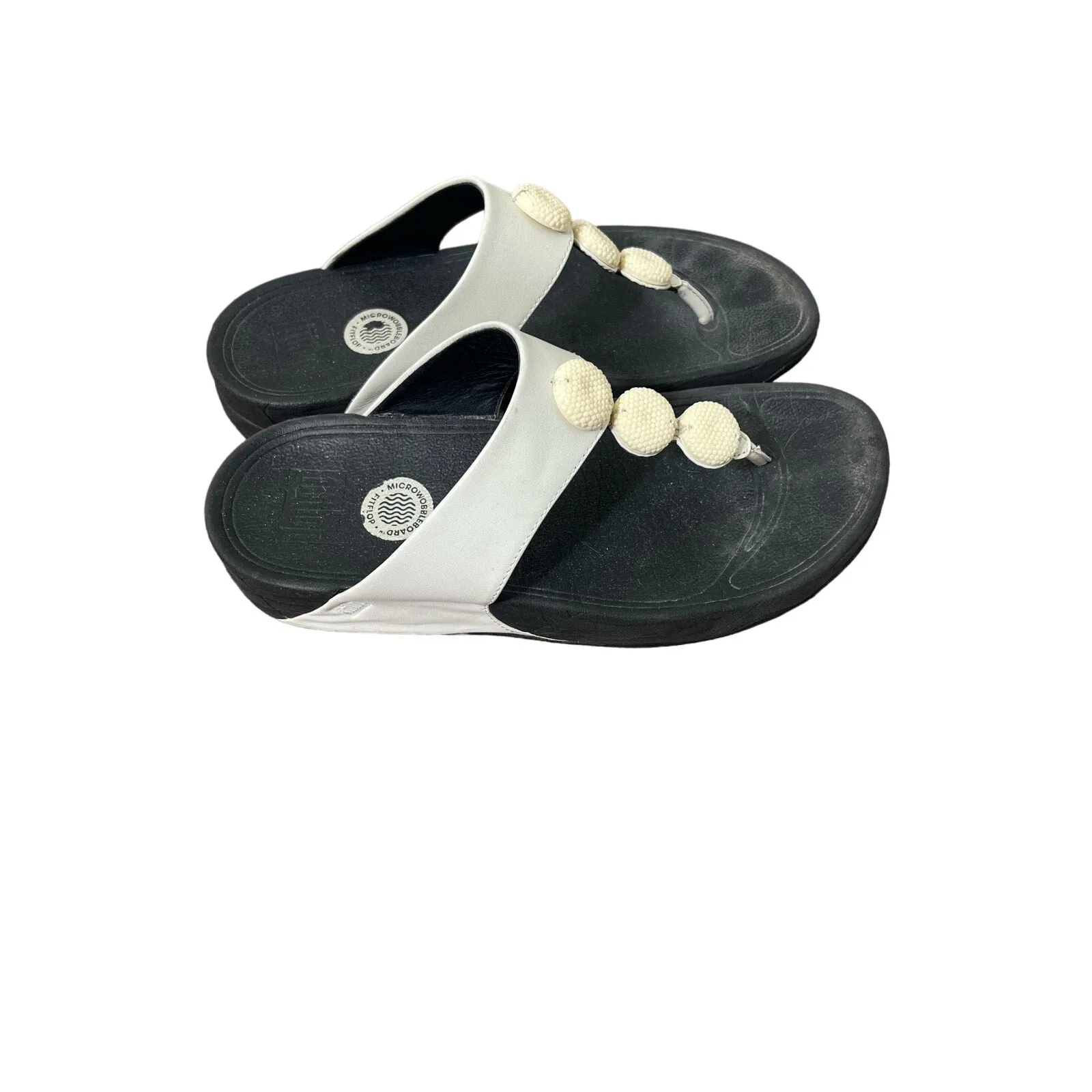 FitFlop lifted black sandals size 7