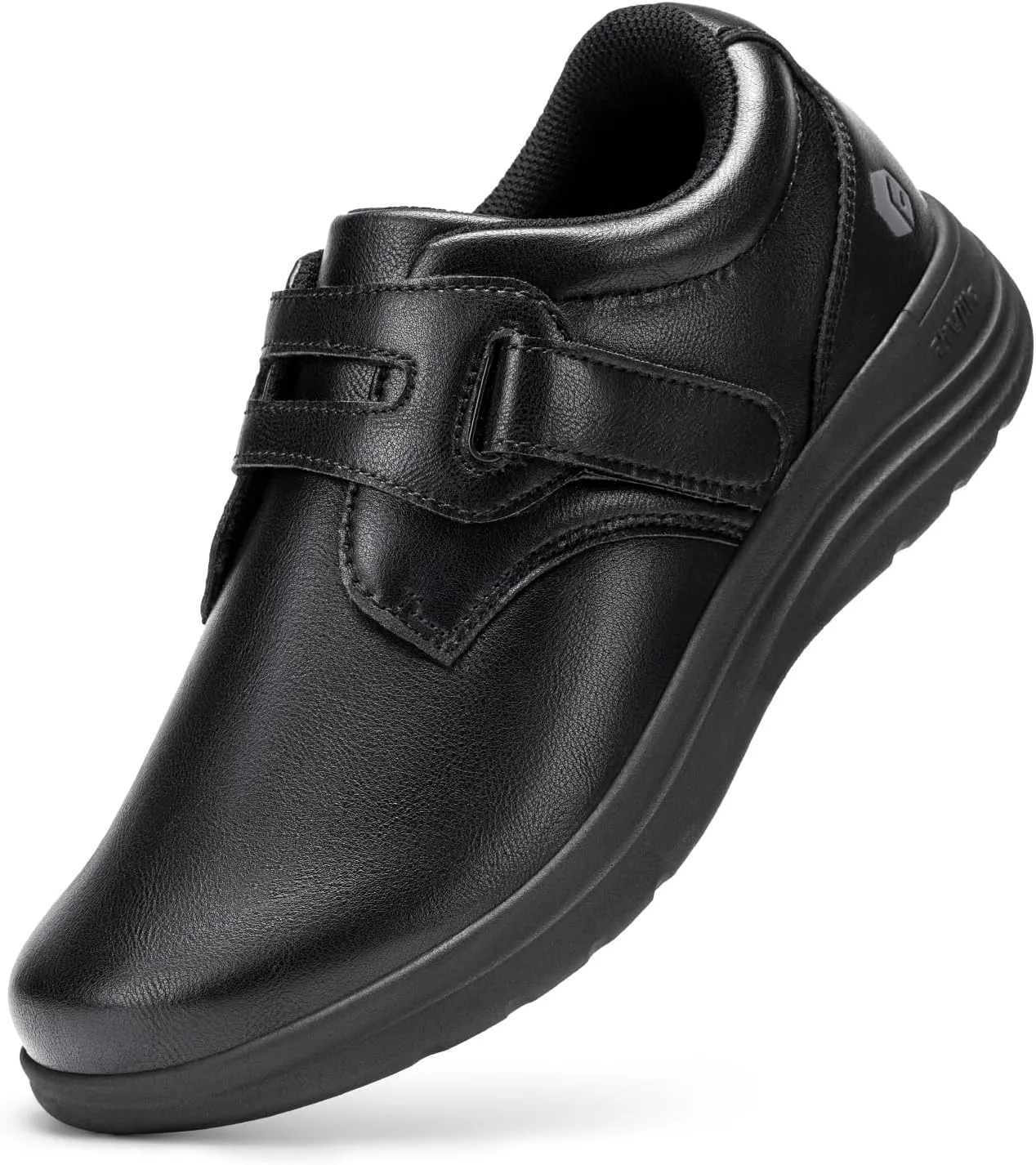 FitVille Wide Walking Shoes for Women Diabetic Dress Shoes with Arch Support Casual Orthopedic Vegan Leather Loafers Shoes All-Day Comfort