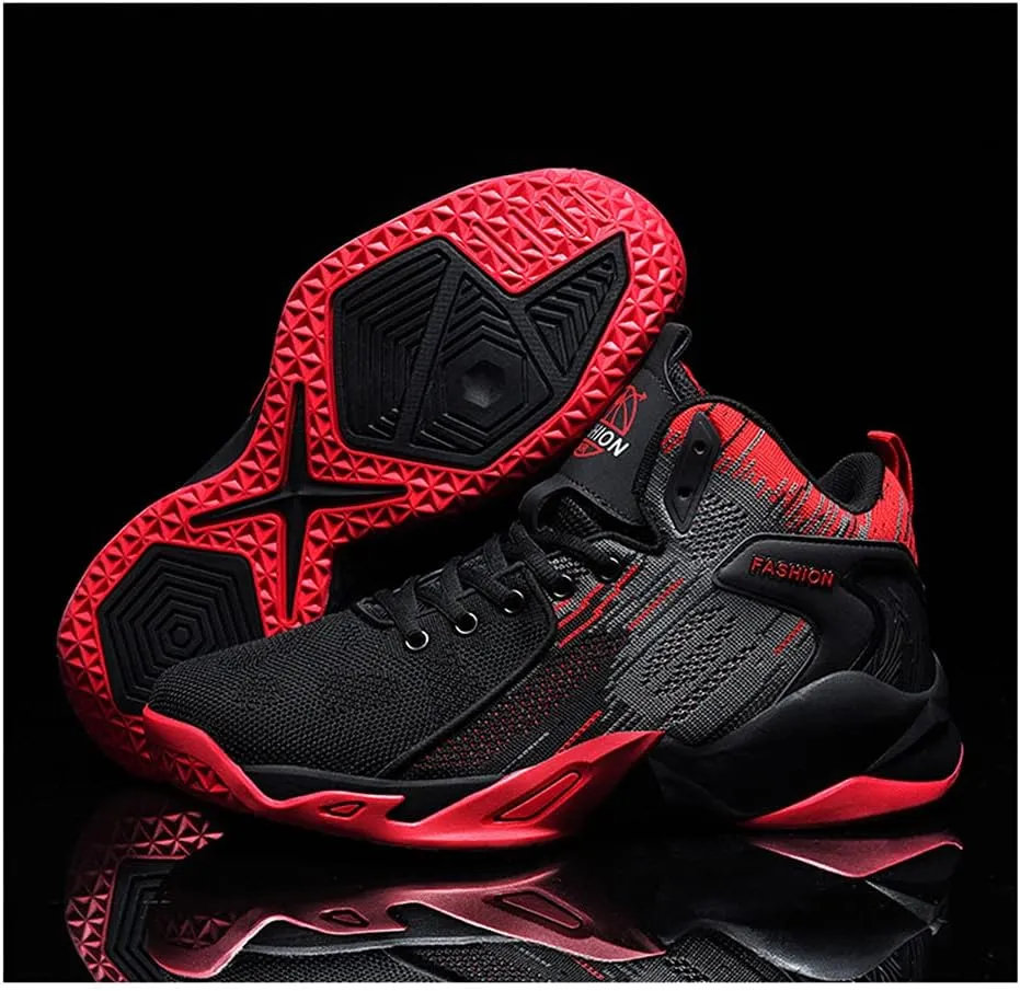 Floette Mens Fashion High Top Basketball Shoes Breathable Casual Walk Athletic Basketball Sneakers