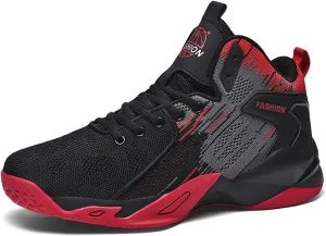 Floette Mens Fashion High Top Basketball Shoes Breathable Casual Walk Athletic Basketball Sneakers