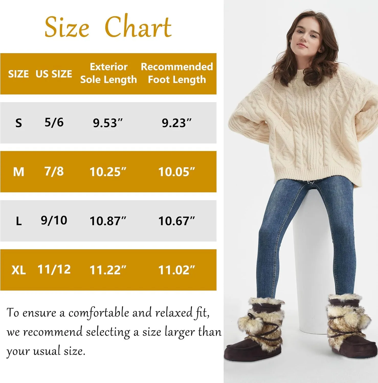 Fluffy Slippers for Women Cute Warm Indoor Bootie Slippers with Pompoms Non-slip House Home Boots