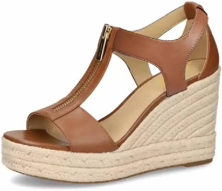 FOWT Women Espadrille Wedge Sandals Platform Open Toe High Heels Hollow Cut Zipper Dressy Shoes Size 4-16 US