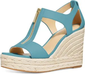 FOWT Women Espadrille Wedge Sandals Platform Open Toe High Heels Hollow Cut Zipper Dressy Shoes Size 4-16 US