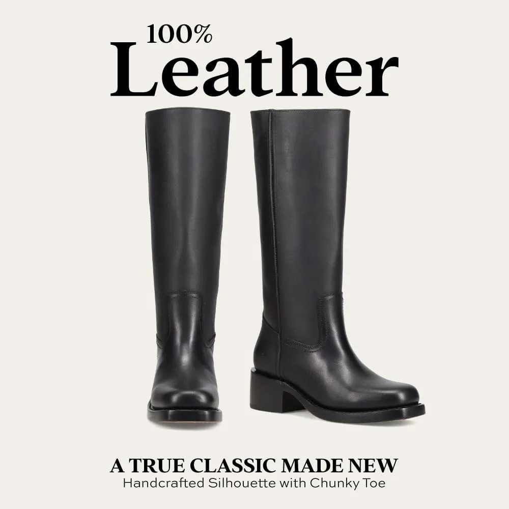 Frye Campus 14L Iconic Tall Boots for Women Crafted from Signature Montana Leather with Genuine Stitch Welt Construction and Stacked Leather Heel