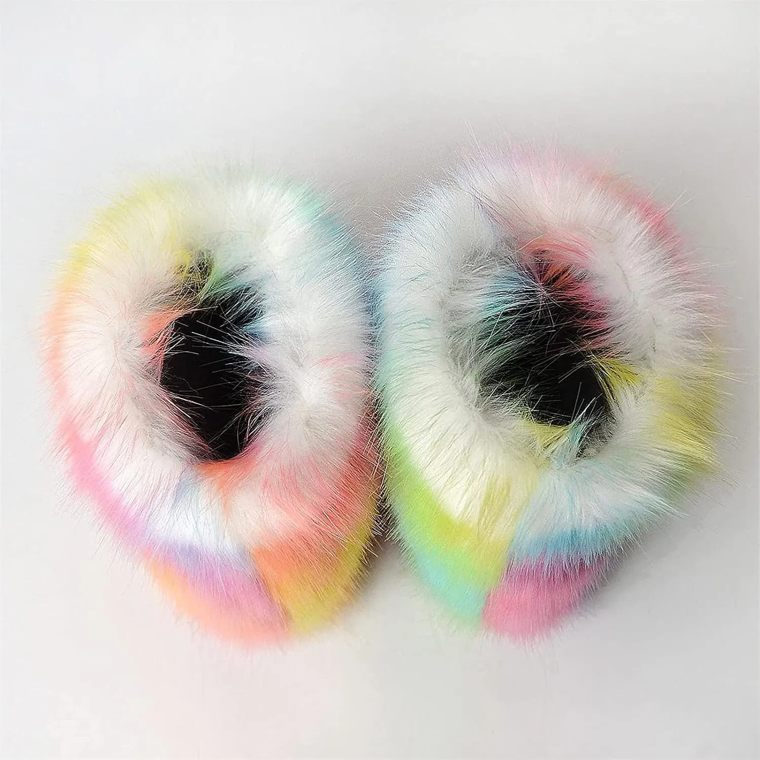 FUNCOS Women's Faux Fur Boots Warm Fuzzy Fluffy Winter Halloween Party Costume Shoes