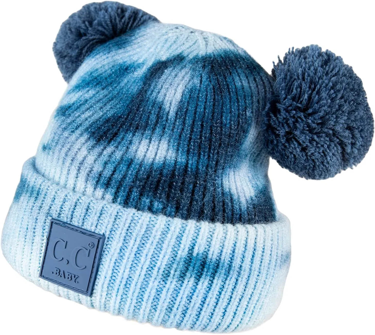 Funky Junque Baby Beanie Hat - Soft Knit Winter Cap with Double Pom Pom - Easter Pastels, Classic Solids, Value Packs
