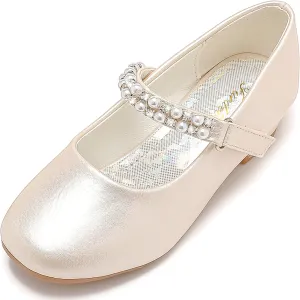 Furdeour Toddler Girls Mary Janes Shoes Low Heel Ballet Flats Wedding Party Dress Shoes for Kids